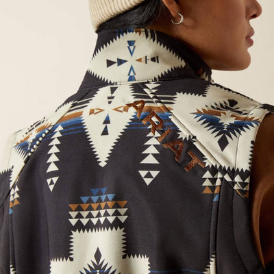 Ariat Womens Logo Softshell Print Vest