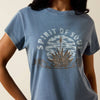 Ariat Womens Spirit of Soul T-Shirt Light Washed Indigo - 10073552