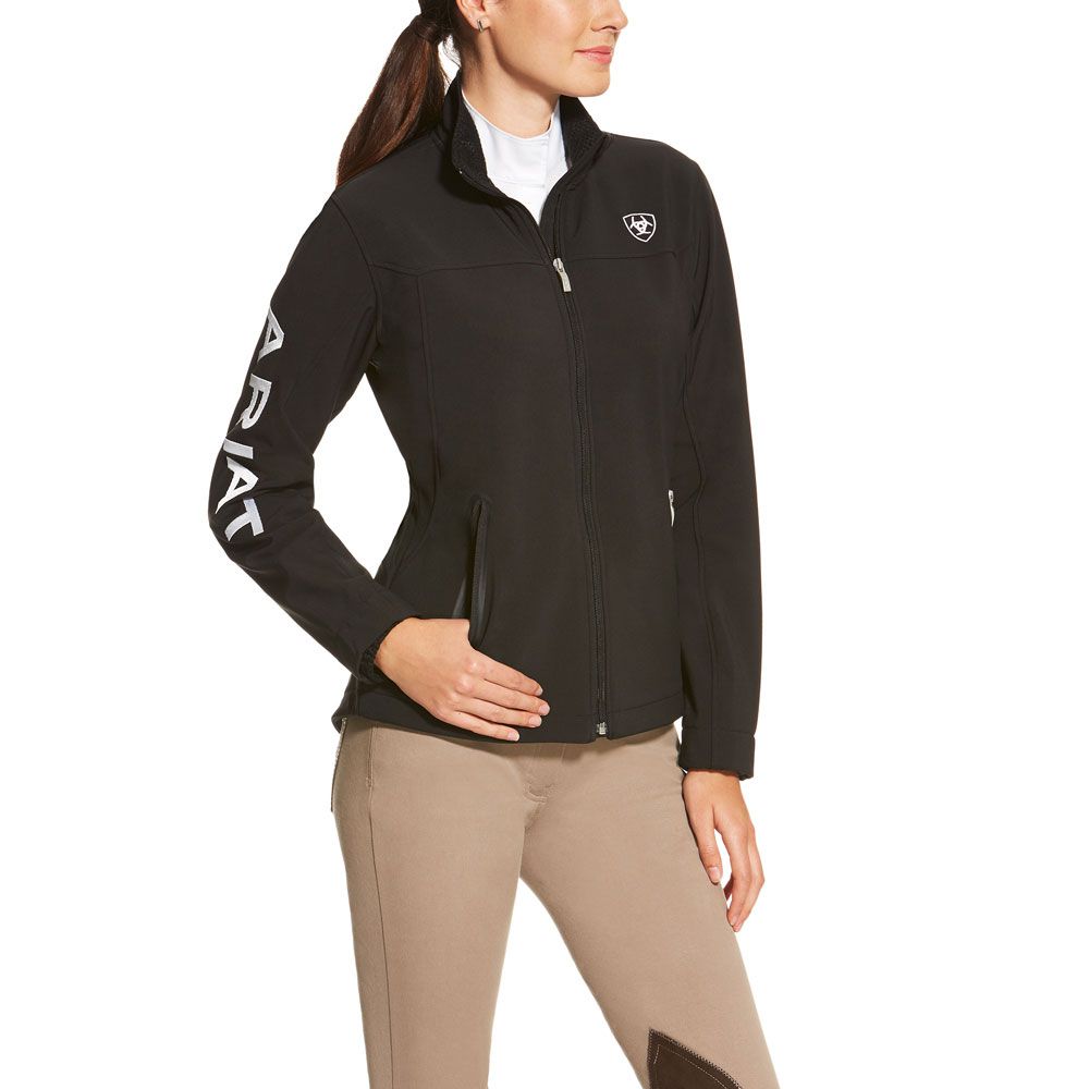 Ariat Womens Team Softshell Full-Zip Black Jacket - 10019206