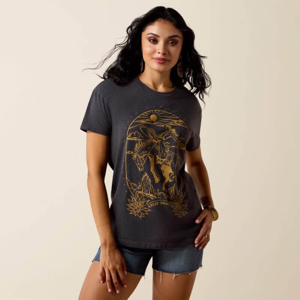 Ariat Womens Tombstone T-Shirt Smoke - 10078386