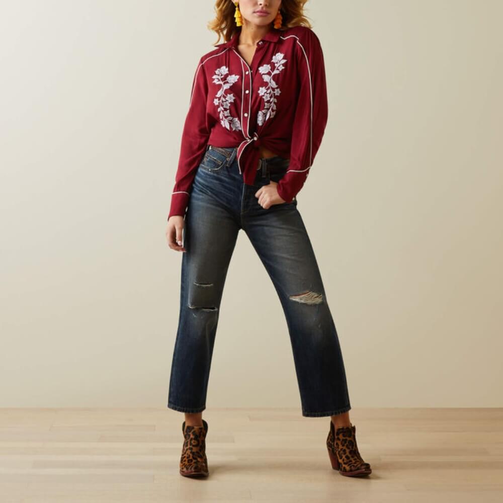 Ariat Womens Ultra High Rise Tomboy Jeans Bora Bora - 10045188