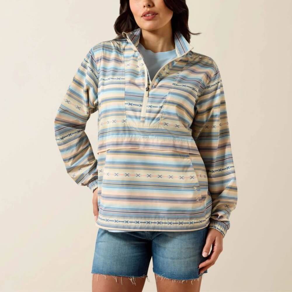 Ariat Womens Whisper Pullover Jacket Sunset Serape Stripe - 10071266