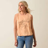 Ariat Womens Wild Roper Tank Top Orange Chiffon - 10073515