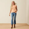 Ariat Womens Wild Roper Tank Top Orange Chiffon - 10073515