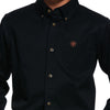Ariat Boys Solid Black Twilll Classic Fit Shirt