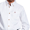 Ariat Boys Solid White Twill Classic Fit Shirt