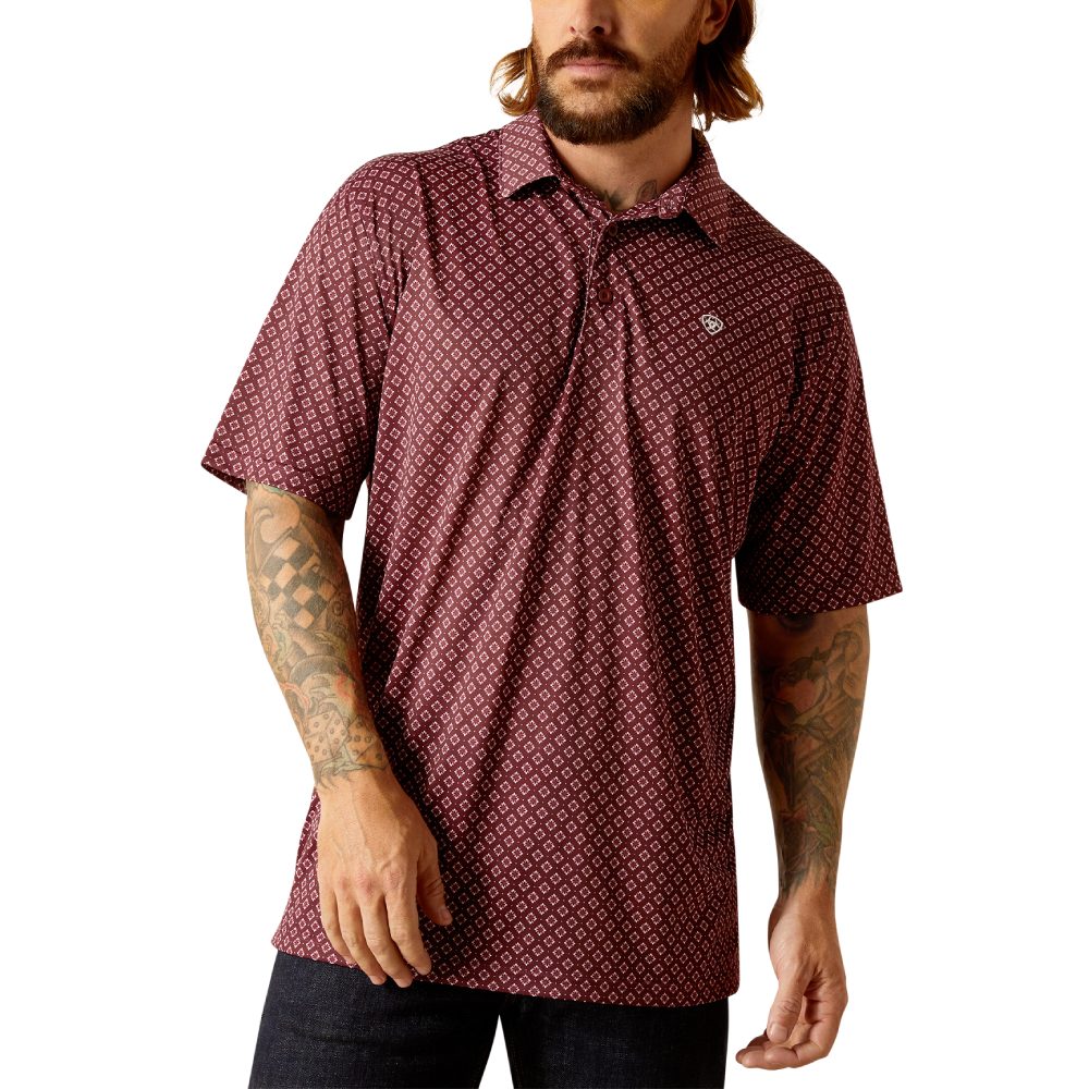 Ariat Mens All Over Print Polo Shirt