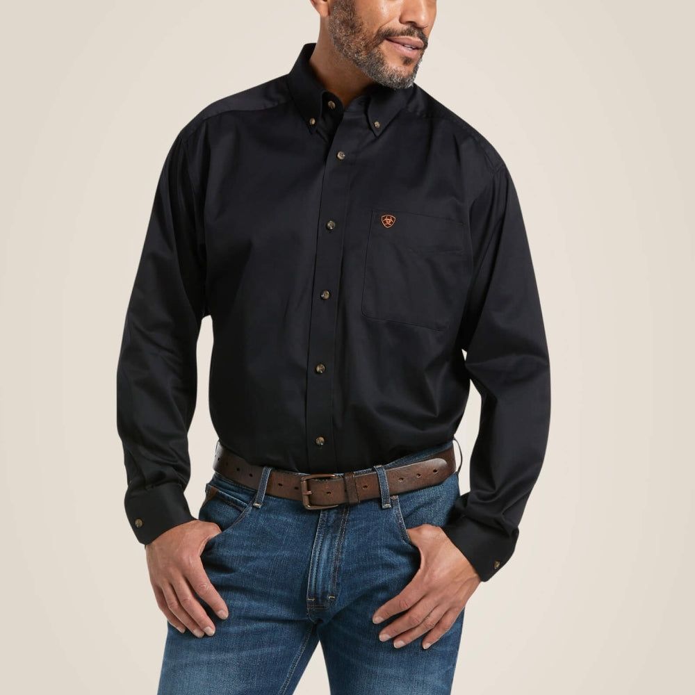 Ariat Mens Black Solid Twill Shirt