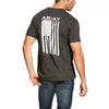 Ariat Mens Charcoal Grey Logo Flag T-Shirt 
