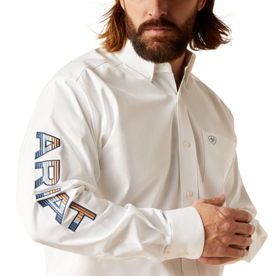 Ariat Mens Logo Twill Classic White Shirt