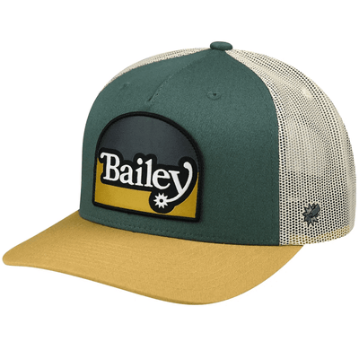 Bailey Mens Paine Trucker Snapback Cap Forest Green - S23BA4-GREEN