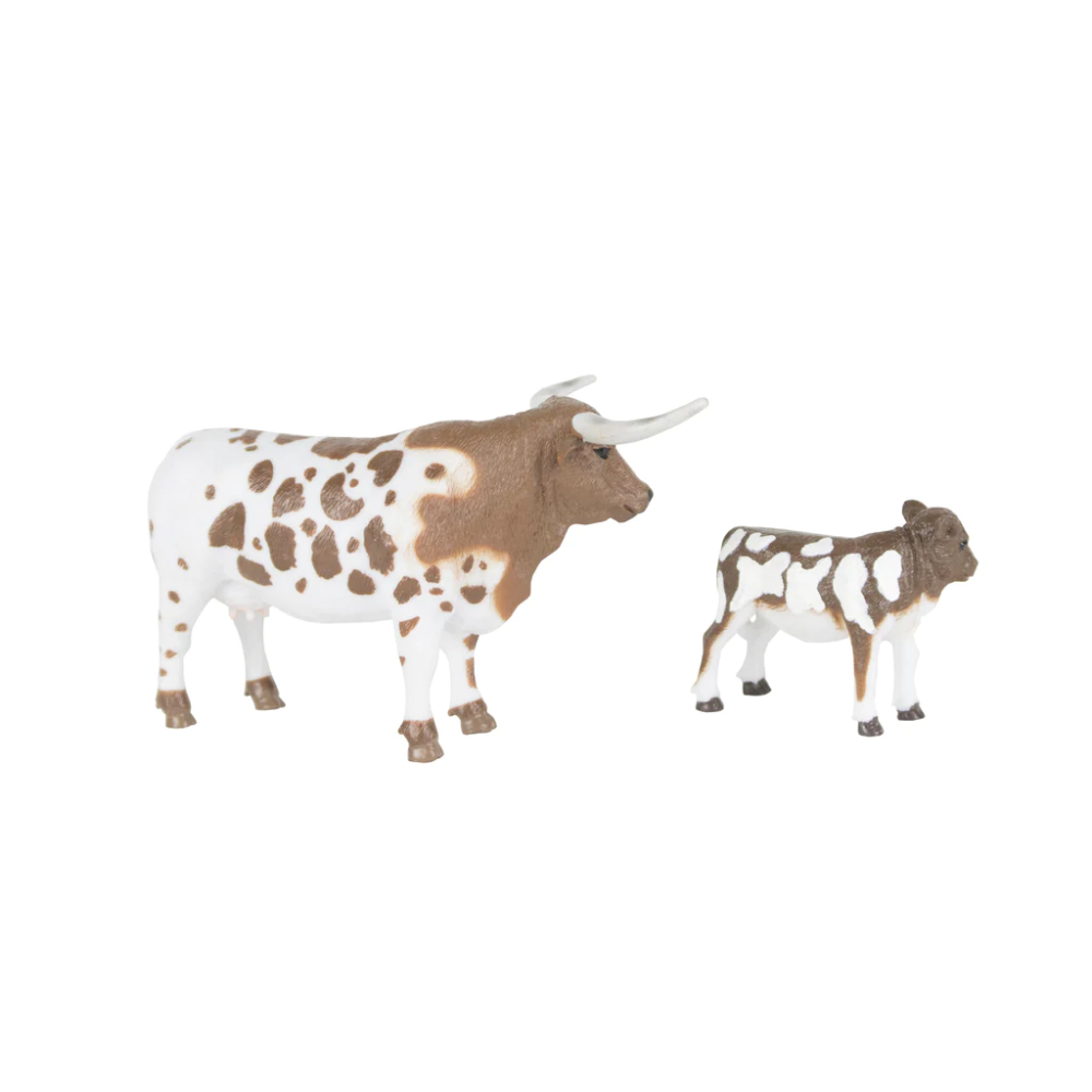 Big Country Farm Kids Longhorn Cow & Calf - 405