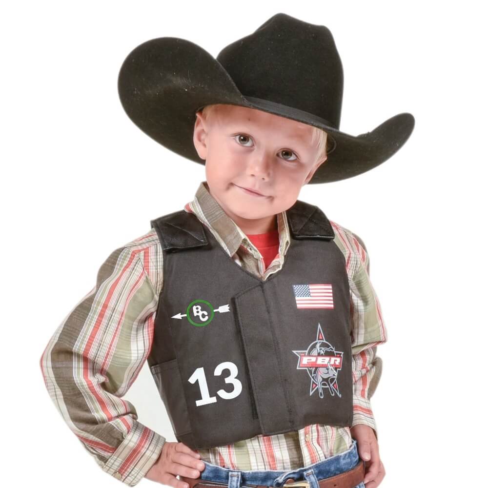 Big Country Farm PBR® Rider Vest Black - 477