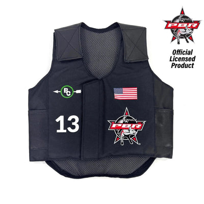 Big Country Farm PBR® Rider Vest Black - 477
