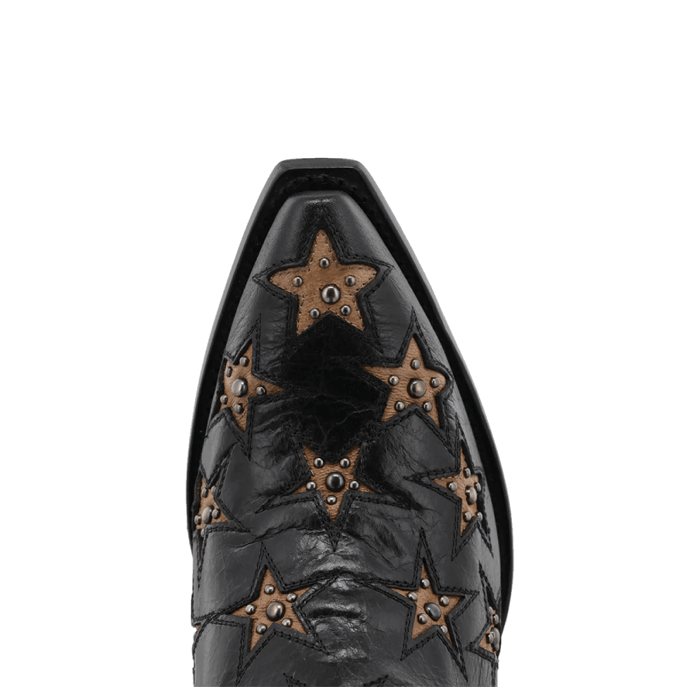 Black Star Womens Marfa Leather Boots Black - WBSN012