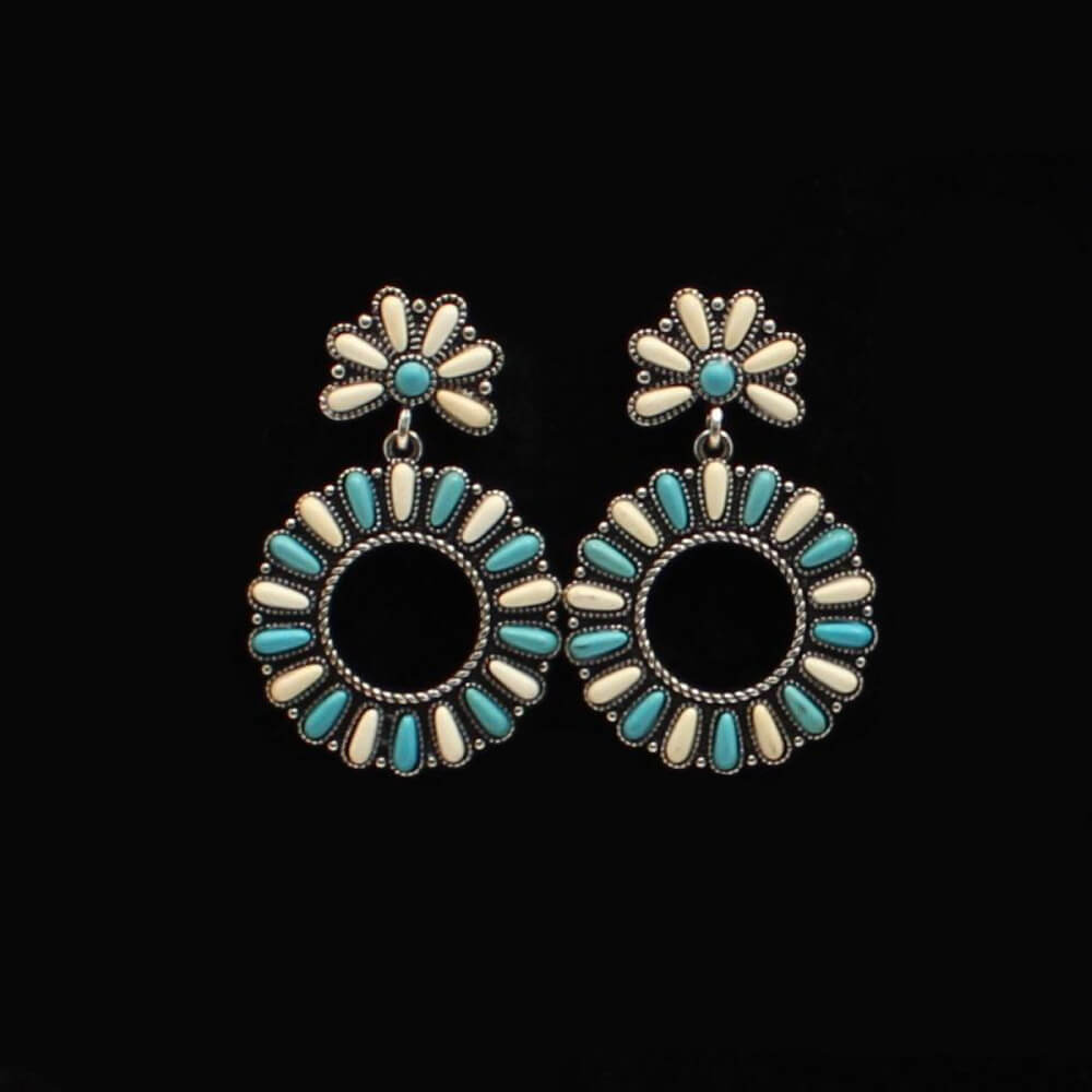 Blazin Roxx Womens Antique Silver Earrings - 30459