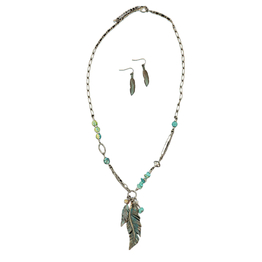 Blazin Roxx Womens Bead Feather Jewelry Set Shop Now