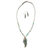 Blazin Roxx Womens Bead & Feather Jewelry Set - 30850