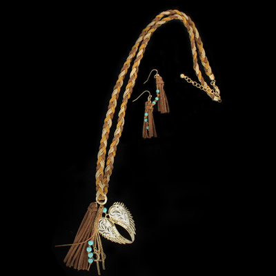 Blazin Roxx Womens Braided Wings Jewelry Set - 29058