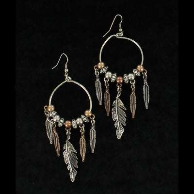 Blazin Roxx Womens Feather Hook Earrings - 30754