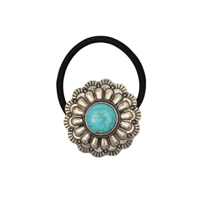 Blazin Roxx Womens Flower Concho Stone Hair Tie - 30487
