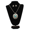Blazin Roxx Womens Oval Necklace & Earring Set - 29133