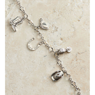 Blazin Roxx Womens Silver Charm Bracelet - 29982