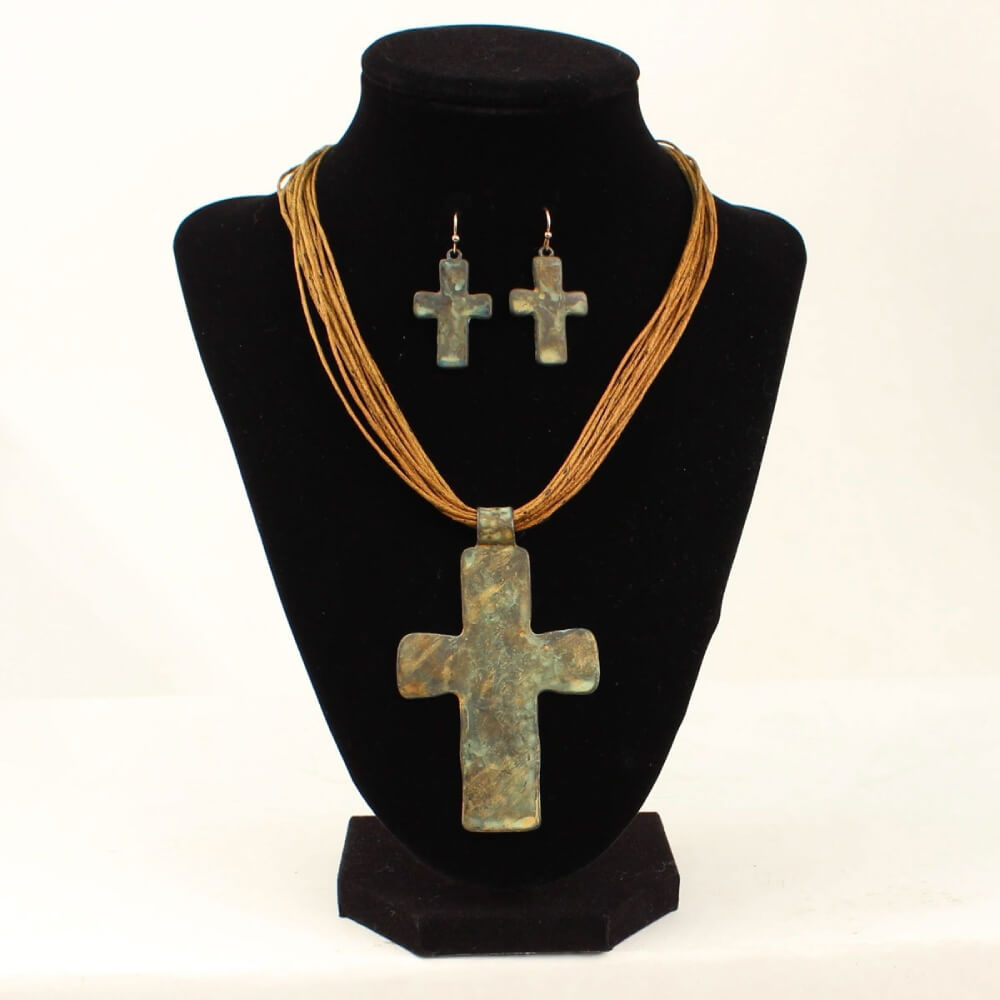 Blazin Roxx Womens Western Necklace Set Brown - 30945