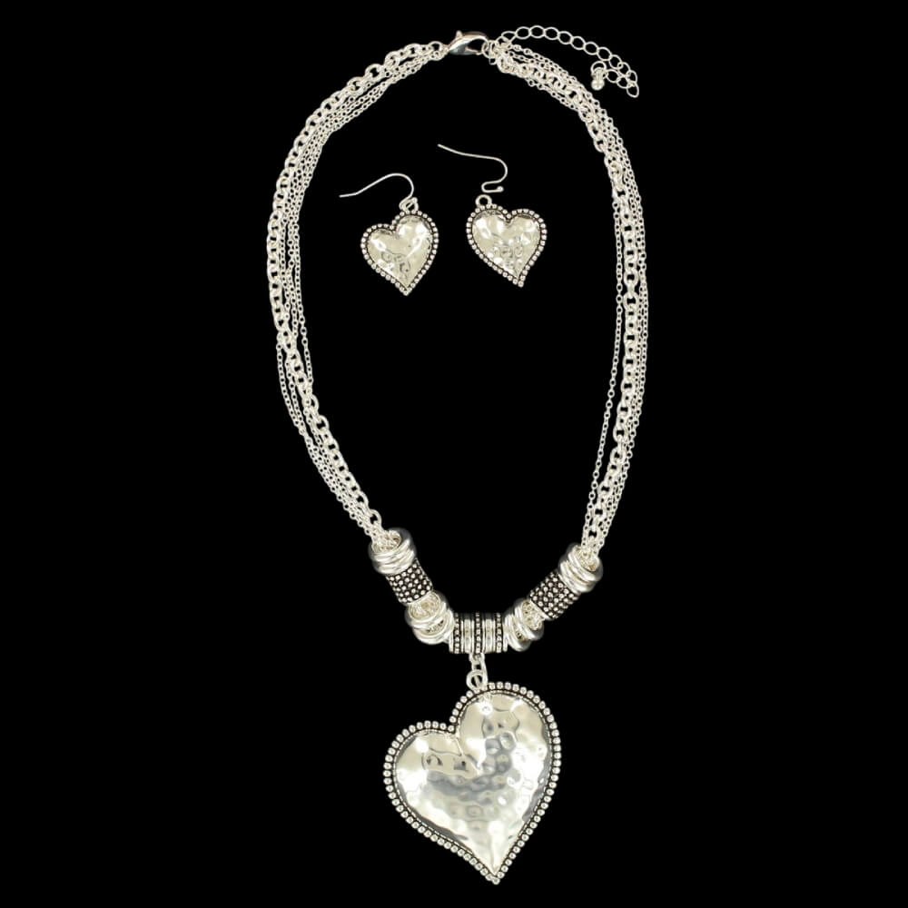 Blazin Roxx Womens Western Necklace Set Silver - 29466