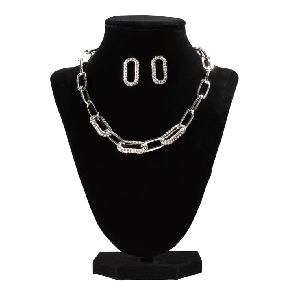 Blazin Roxx Womens Western Necklace and Earring Set Silver - 301002436