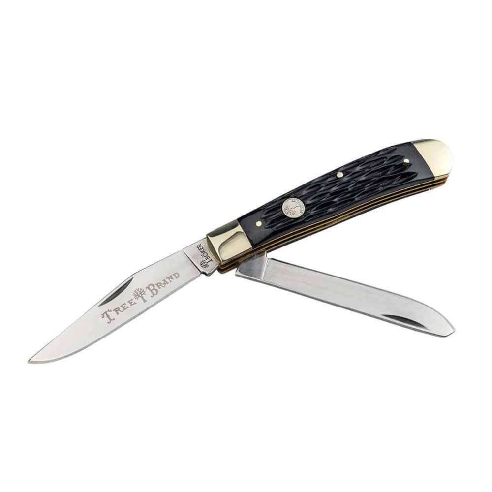 Boker Traditional Series 2.0 Trapper Jigged Black Bone Knife - 110824