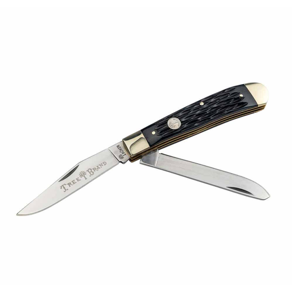 Boker Traditional Series 2.0 Trapper Jigged Black Bone Knife - 110824