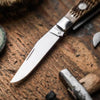 Boker Treebrand Trapper Amber Jigged Bone Knife Brown - 110890