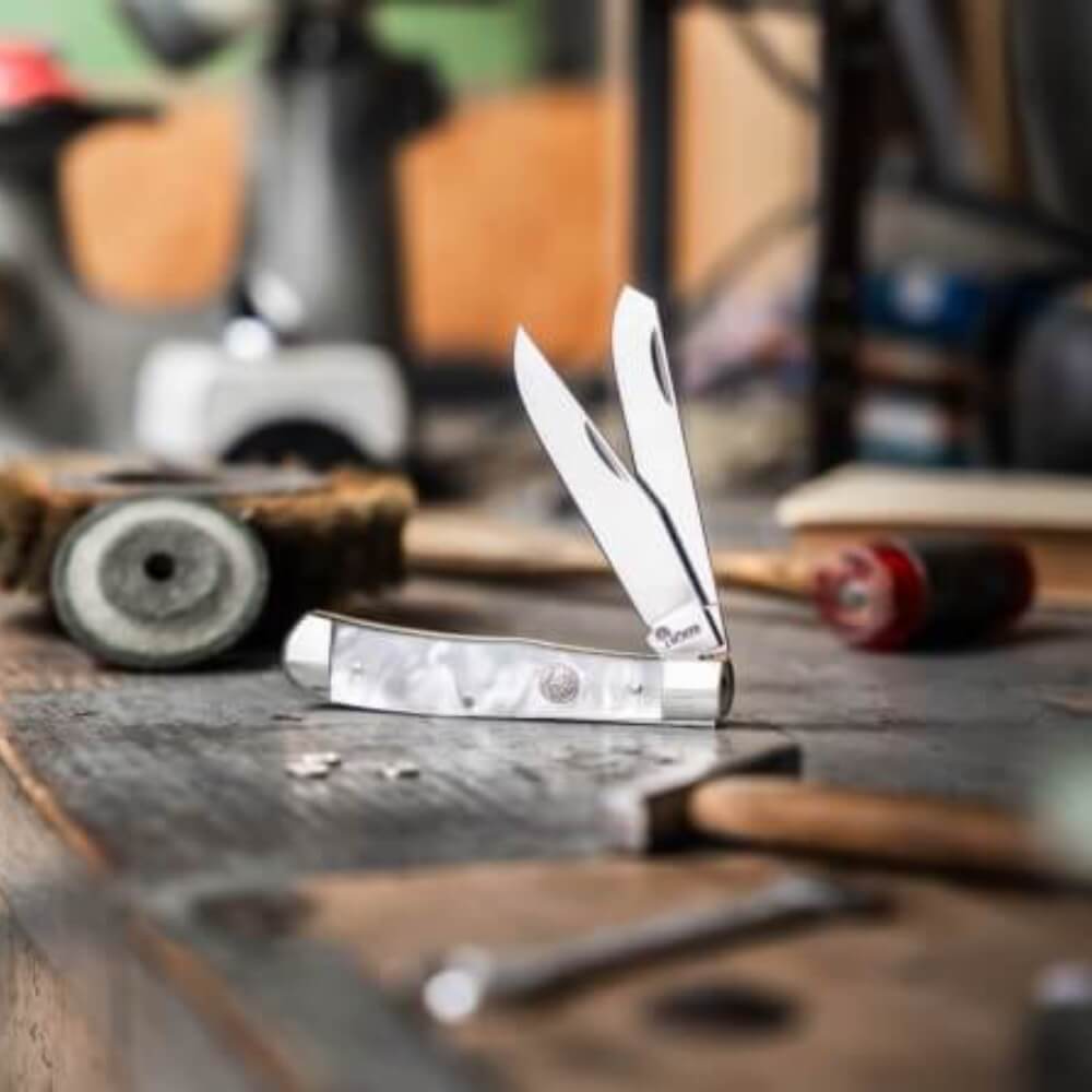 Boker Treebrand Trapper Faux Mother Of Pearl Knife - 110875