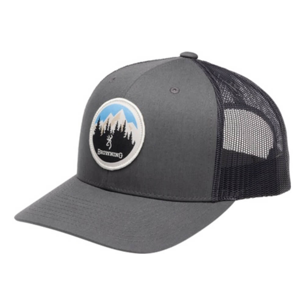 Browning Mens Brimrock Mesh Back Cap Charcoal - 308071791