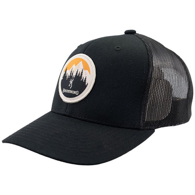 Browning Mens Circle Mountain Patch Cap Black - 308071991