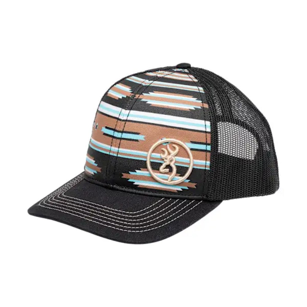 Browning Mens Mesa Mesh-Back Cap Black/Turquoise - 308096751