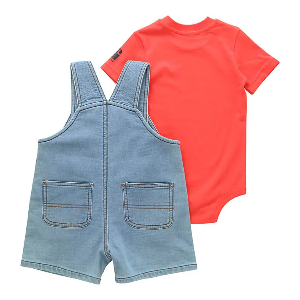 Carhartt Boys 2-Piece Bodysuit & Denim Shortall Set