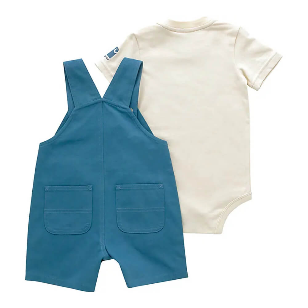 Carhartt Boys 2-Piece Teal Shortall Set