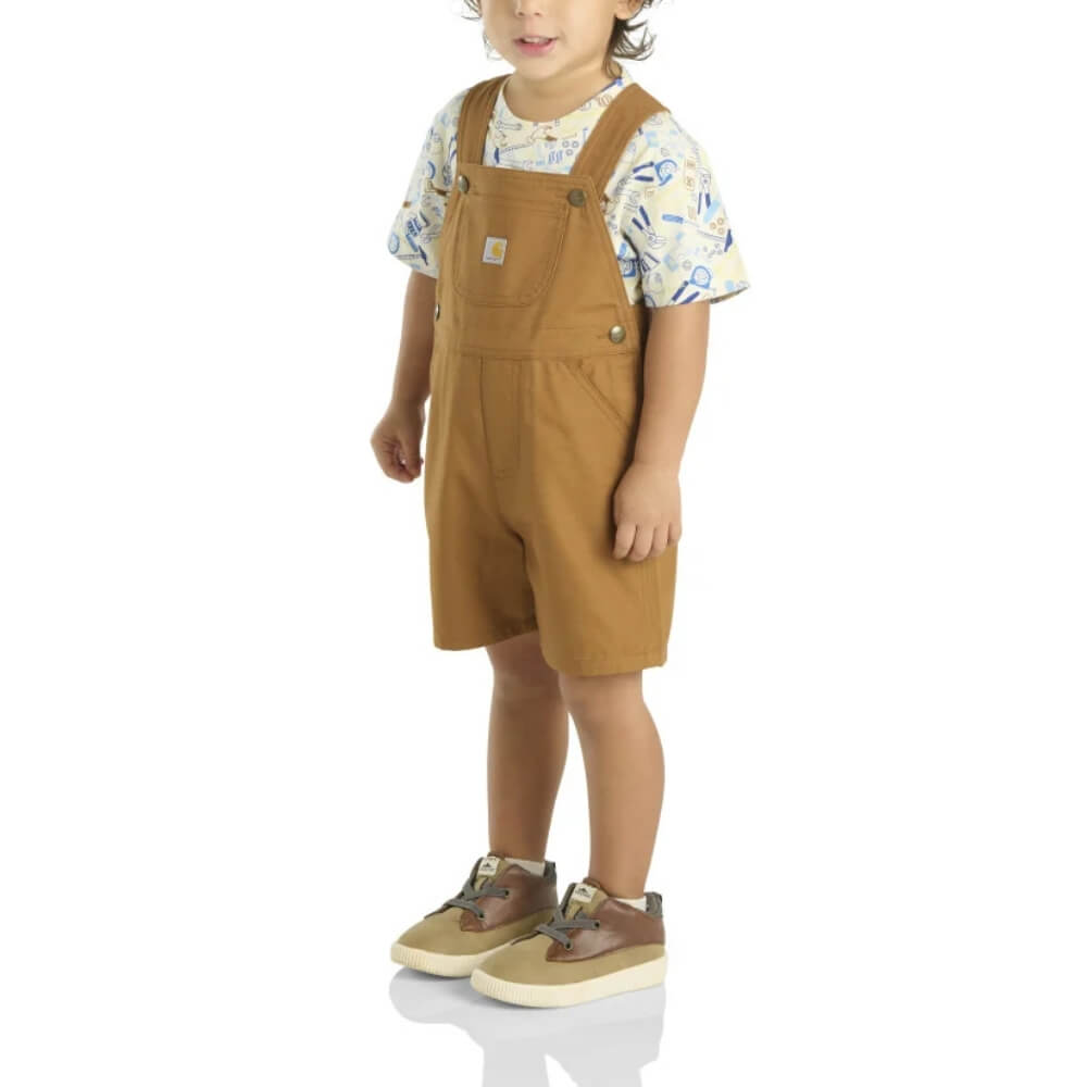 Carhartt Boys Bodysuit & Canvas Shortall Set