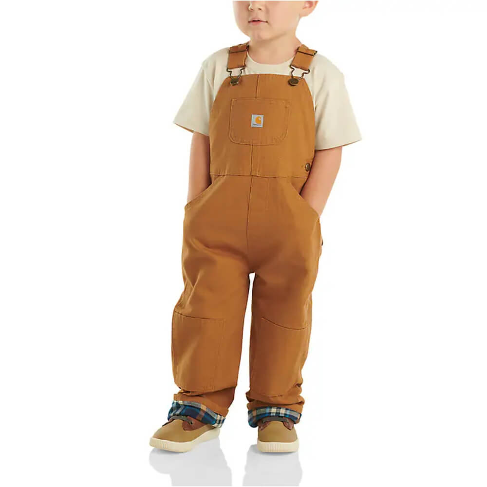 Carhartt Boys Brown Canvas Bib Overall - CM8645-D15