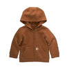 Carhartt Boys Brown Full-Zip Logo Sweatshirt