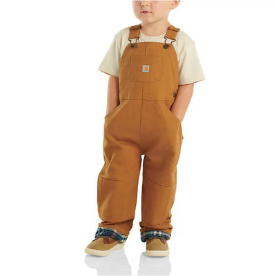 Carhartt Boys Canvas Bib Brown Overall (Sizes: 2T - 4T) - CM8645-D15