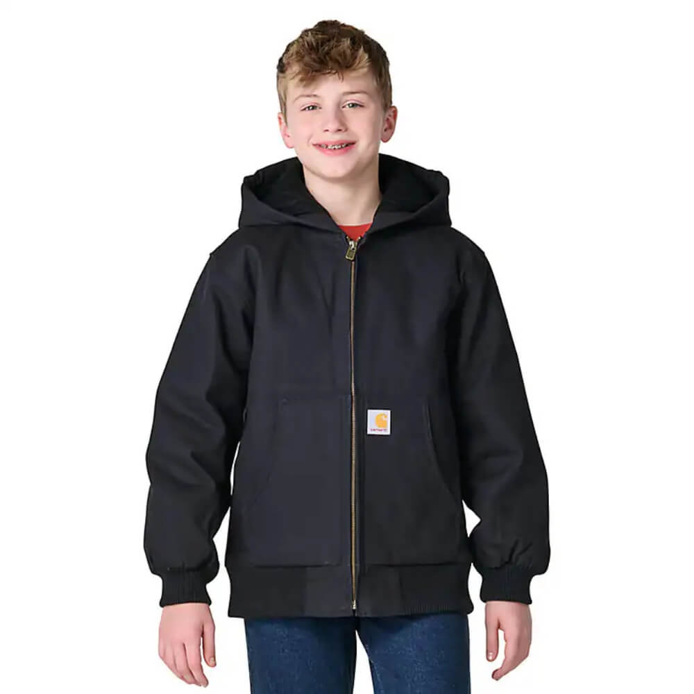 Carhartt Boys Canvas Insulated Active Jacket Black - CP8596-K01