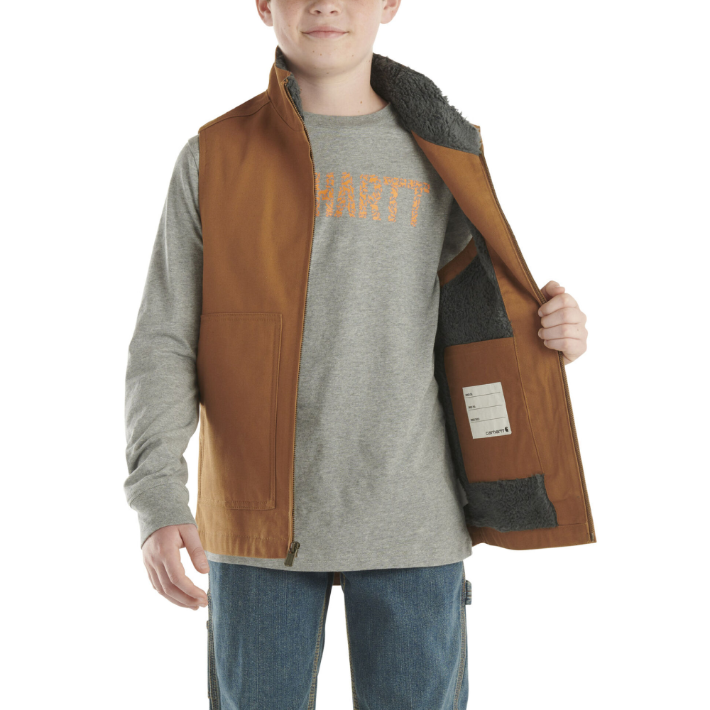 Carhartt Boys Canvas Lined Vest - CR8110-D15
