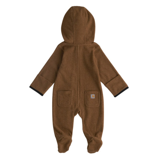 Carhartt Infant/Toddler Boys Ribbed Long Sleeve Footed Coverall Brown