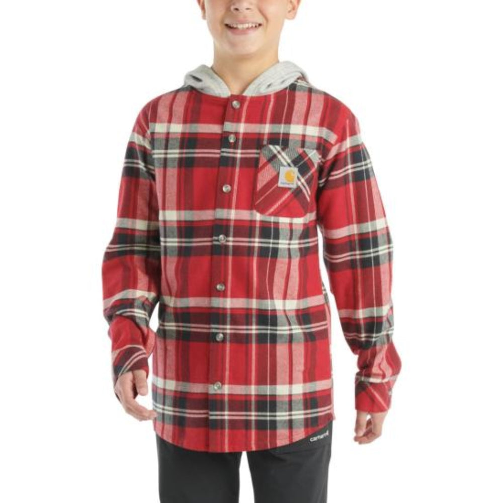 Carhartt Boys Flannel Hooded Shirt 