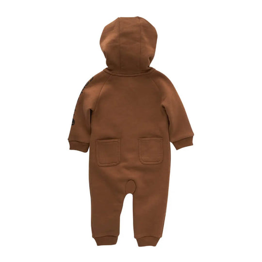 Carhartt Boys Fleece Coverall | Brown | Back Dungaree Pocket