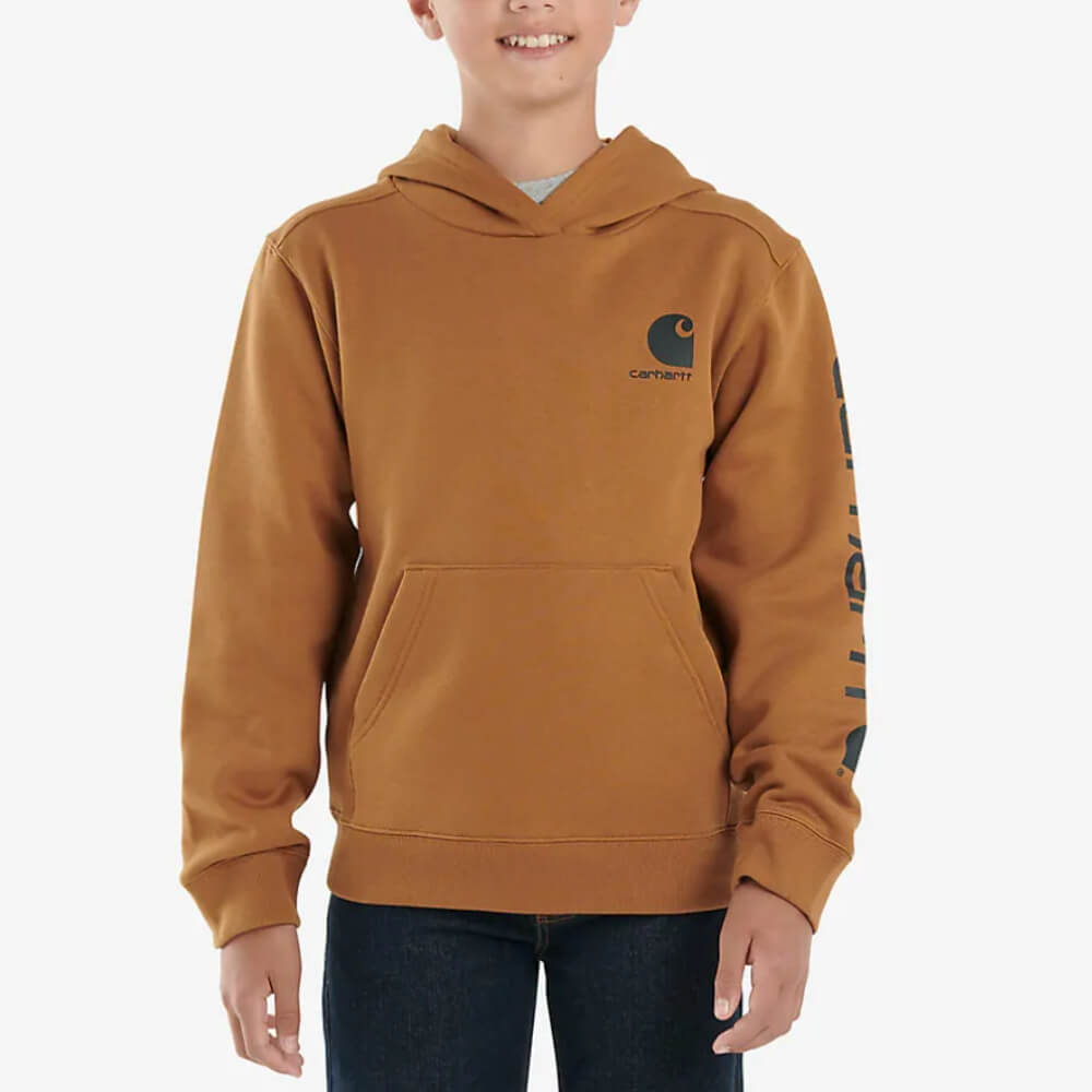 Carhartt Boys Graphic Logo Hoodie (Sizes S-XL) - CA6272-D15