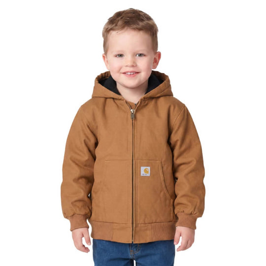 Carhartt キッズ ジャケット 4T ブラウン Carhartt Boys Insulated Hooded Active Jacket Brown 6M - 4T